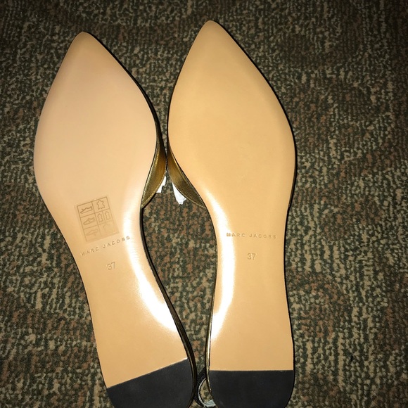 SOLD Marc Jacobs Gold Joline Slingback flat EUR… - Picture 5 of 6